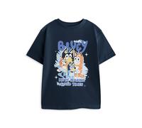 Bluey Short Sleeved T-Shirt | Navy | Official Merch in Blue | Size: 18-24 m Bluey Blue 18-24 m