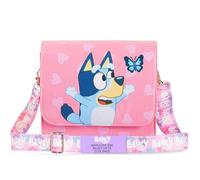 Bluey Shoulder Bag for Girls Cute Cross Body Bag or Satchel with Adjustable Strap for Shopping Days Out Holiday Gifts for Girls (Pink)