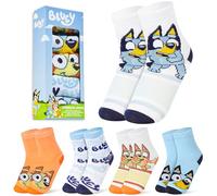 Bluey Socks for Girls Pack of 5 Calf Length Socks Soft and Breathable Unisex for Kids Toddlers Gifts for Girls