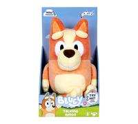 Bluey Sound Effects Talking Bingo Plush Toy, 33 cm, Soft Bingo Toy, Interactive Stuffed Toy with 9 Different Phrases, Music Toys for Kids