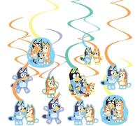 Bluey Spiral Decorations - 30cm | Multicolor | 12 Pcs.