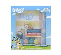 Bluey Stick, Stamp & Stencil Set | Creative Activity Set for Kids | Stickers, Stamps & Stencils | Bluey Stationery & Gifts