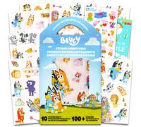 Bluey Sticker Pack for Boys and Girls - Bundle with 100+ Bluey Stickers for Party Favors Goodie Bags More Plus Bonus Stickers | Bluey Stickers for K