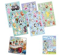 Bluey Sticker Set 5 Sheets 95 Waterproof Reusable Stickers for Kids Crafts Scrapbooking Laptop School Supplies Party Favours Birthday Christmas Gifts Bluey Bingo Bandit Chilli Characters