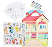 Bluey Stickers Activity Set with Crayons, Colouring Sheets, Foldable Fun Scenes, Kids Activity Packs for Travel, Colouring Set, Gifts for Kids