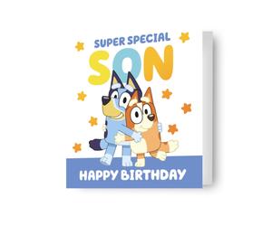 Bluey 'Super Special Son' Birthday Card