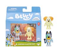 Bluey Figures 2-Pack - Surprise Blaster Suit Pack, Bluey & Neighbor Chucky, 2.5 in (6.35 cm)