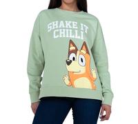Bluey Sweatshirt, Chilli Ladies Jumper, Cotton Womens Jumper, Long Sleeve Womens Sweatshirt, Green M