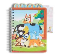 Bluey Tab Journal Notebook, Spiral Bound, 96 Lined Pages, 8 x 7 inches, Blue