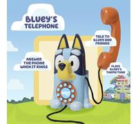 HTI Bluey Telephone Playset | Electronic Realistic Bluey Retro Telephone Toy | Interactive Kids Toy Phone | Educational Communication & Maths Phone | Bluey Them Tune Toy | 3+