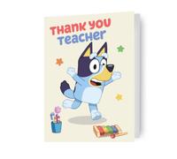 Thank You Teacher Card, Bluey Thank You Teacher Card, Card for Thank You Teacher, Bluey Teacher Card