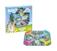 Bluey, The Creek Pop Around Game, a fun and classic pop 'n' race board game contains 16 pieces for players. Pop The Dice and Be The First to Get 4 Playpieces Around the Board (Pop The Dice