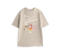 Bluey The Grannies Women's Beige Short Sleeved T-Shirt | Graphic Tee Featuring Gladys, Janet, Rita | Casual Wear for Everyday | Cartoon Merchandise Merch - Small