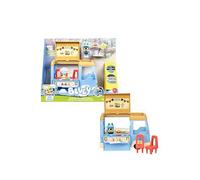 Bluey Transforming Food Truck Playset, Transforms Into a Café With Dining Area and Chairs. Includes Exclusive Figure Wearing Her Apron and Visor, 5 Accessories and Sticker Sheet