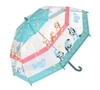 Bluey Transparent Kids Umbrella - Kids Umbrella Safe and Easy to Open, Perfect for Kids, Weather Resistant Material, Fun and Colourful Bluey Designs, blue, S
