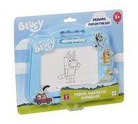 Bluey Travel Magnetic Scribbler pad with pen and 3 stamps, draw and erase with no mess, Blue