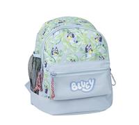 Bluey Trekking Style Backpack - Blue Colour - 23x27x15 cm - Made of Polyester - Several Pockets - Adjustable Belt and Handles - Bluey Print - Original Product Designed in Spain