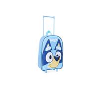 Bluey Children’s Luggage Suitcase - Foldable Trolley Bag 39 x 27cm 2 Wheels Extendable Handle - Travel Bag with Wheels