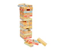 Bluey Tumbling Tower Game - 54 Colourful FSC-Certified Wooden Blocks, Hand-Eye Coordination & Motor Skills Family Game, Eco-Friendly Fun for Kids Aged 3+, Durable & Non-Toxic