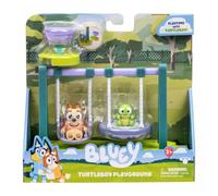 Bluey Mini Playsets, Turtleboy Playground Playset, Includes Articulated Wide-Eyed Bingo Figure and Turtleboy, Swing & Spin together on the Playground