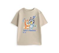Bluey Short Sleeved T-Shirt | Unisex Kids Oatmeal | Official Merch in Beige | Size: 18-24 m Bluey Beige 18-24 m