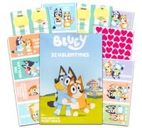 Bluey Valentines Day Cards Super Set - Bundle Includes 32 Bluey Valentines with Stickers | Bluey Valentines Day Cards for Kids Classroom Exchange