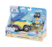 Bluey Vehicle and Figure Pack Beach Quad with Bandit with 2.5-3 Inch Figure and Surfboard Accessory, 7.62 x 12 x 8.1 cm