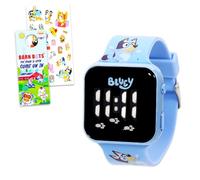Bluey Watch for Kids Ages 4-8 - Bundle with a Digital Watch and Bingo Straps Plus Stickers | Easy to Read Wristwatch for Kids