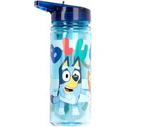 Bluey Water bottle with straw 580 ml 100% Leakproof Durable School Water Bottle Strong Plastic and BPA free (Light Blue)