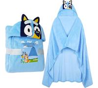 Bluey Wearable Blanket for Girls & Boys, Soft Fleece Hoodie Blanket, Cosy Loungewear Hooded Poncho, Gifts for Girls