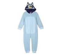Bluey Winter Pyjamas for Boys - Blue - Size 5 Years - One Piece with Zip Closure - Made of 100% Polyester Coral Fleece - Original Product Designed in Spain