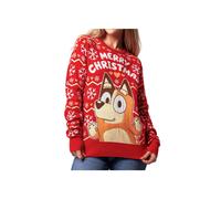 Bluey Women's Chilli Christmas Jumper in Red | Size: XL Bluey Red XL