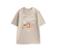 Bluey The Grannies Women's Beige Short Sleeved T-Shirt | Graphic Tee Featuring Gladys, Janet, Rita | Casual Wear for Everyday | Cartoon Merchandise Merch - Small