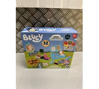 Bluey Cash Register - 32 Piece Pretend Play Checkout Toy with Sounds, Scanner, Play Money, Food Accessories & Credit Card - Interactive Shop Playset for Kids