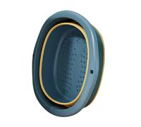 (BlueYellow, Without Cover) Foldable Foot Spa Bucket Multipurpose Foot Bath Massage Barrel Professional Feet Heath Care Supplies