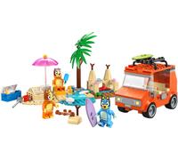 LEGO Bluey: Bluey's Beach & Family Car Trip Toy with 3 Minifigures incl. Bingo & Chilli, plus 2 Surfboards, a Sand Castle & Fun Accessories - Birthday Gift for 4+ Year Old Girls & Boys - 11202