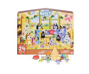 Bluey's Christmas Swim Advent Calendar, This Very Festive Bluey Surprise Pack Has 24 Surprises Behind 24 Different Windows, Includes 3 Christmas Swim Figures, 18 Accessories and 3 Stickers to Reveal