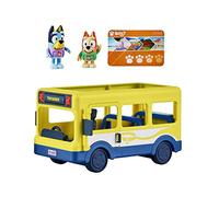 Bluey's Town Bus Vehicle Playset and Official Figures Pack, with two Bluey and Bingo Collectable 2.5-3" Action Figures and Bus Pass (17345)