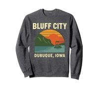 Bluff City Shirt Dubuque Iowa Vintage Riverboat Sunset Sweatshirt