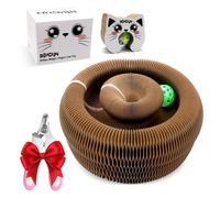 BluGun 1Pack Kitty Kurlz Cat Accordion Physical Exercise for Indoor Cats Toy Magic Organ Thickened Kitty Head Organ with 1Pack Cat Nail Clipper