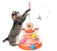 BluGun Interactive Cat Toy Kitten Toys Cat Toys with Catnip Balls Cat Toys for Indoor Cats Cat Ball Toy Cat Toys for Bored Indoor Adult Cats Orange