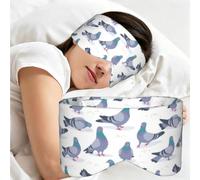 Bluish Pigeons, Sleep Mask for Home Travel, Full Eye Covers Light Blocking Eye Mask Sleep Eye and Ear Muffs