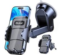 Blukar Car Phone Holder, Adjustable Car Phone Mount Cradle 360° Rotation - 4 in 1 Super Stable for Dashboard/Windscreen/Air Vent, One Button Release for All 4.7 to 6.7 inch Smartphones