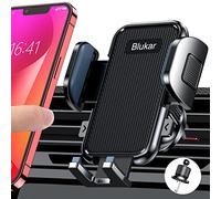 Blukar Car Phone Holder, Air Vent Phone Mount Cradle 360° Rotation - Upgraded Hook Clip and One Button Release Function - Super Stable Compatible with 4.0 to 6.7 inches Phones