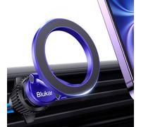 Blukar Car Phone Holder for MagSafe, 20xN52 Strong Magnets Air Vent Magnetic Car Phone Mount Cradle-360° Rotation, Super Stable Holder for iPhone 16/15/14 Series & Others with Metal Plate- Dark blue