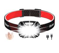 Blukar Head Torch Rechargeable, 2000L Super Bright Headlamp Waterproof Headlight with Hands Free Sensor Control&6 Lighting Modes - 30 Hrs+ Runtime,Adjustable Angle for Emergency, Running, Hiking etc.