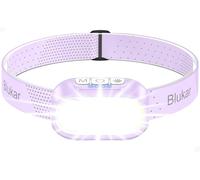 Blukar Head Torch Rechargeable, Super Bright LED Headlamp Headlight - 2 Color Temperatures Options, Dimmable, 12 Modes, Sensor Control, Waterproof, 30 Hrs Runtime for Power Cuts-Lavender
