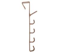 BLULILY Over The Door Hook Bathroom Door Towel Rack Coat Hanger 5 Hooks for Hanging Clothes Scarfs Hats Towel