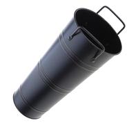 BLULILY Umbrella Storage Bucket Metal Umbrella Stand Holder Decorative Vase Flowerpot Rack for Home Living Room Office Decor, approx.7.5x25.5cm/2.95x10.04in, Black