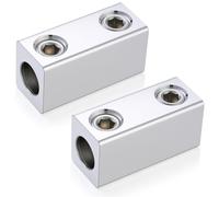 Blulu 2 Pack 4/0 AWG - 6 AWG Dual Rated Splicer, Aluminum Splice/Reducer, Mechanical Connector, Ground Wire Connector, Silver